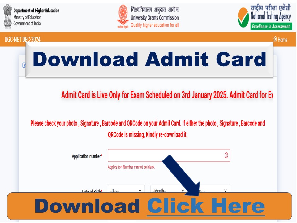 ugc net admit card