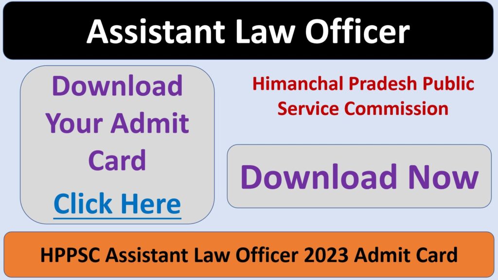 HPPSC Assistant Law Officer 2023 Admit Card