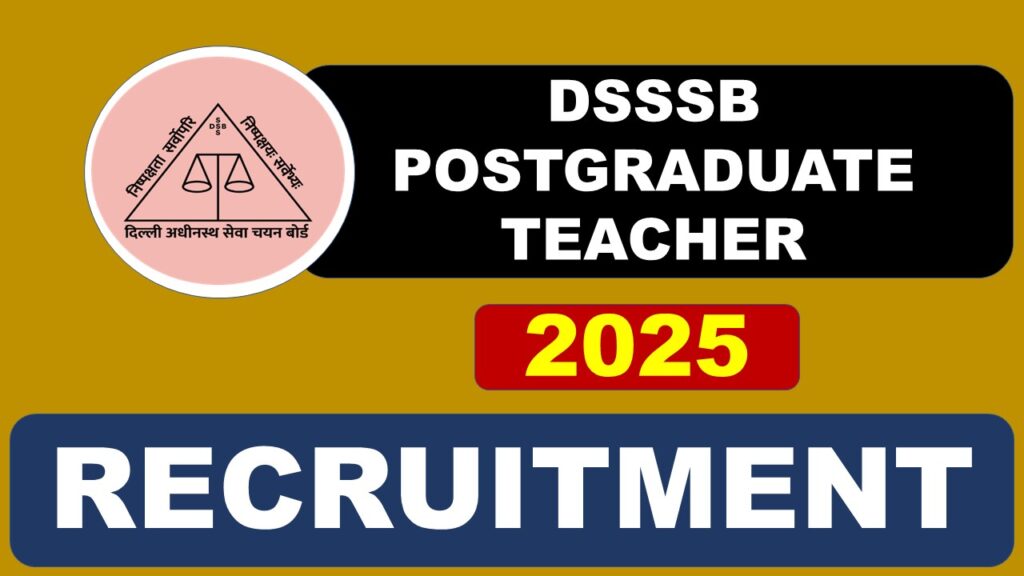 DSSSB PGT Recruitment 2025